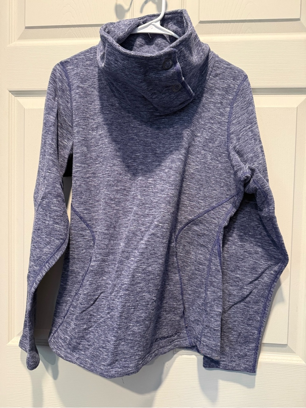 Exofficio Women’s Heathered Purple Funnel Neck Sweater